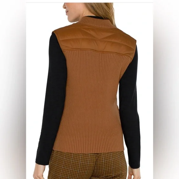 Liverpool Women’s Quilted Full Zip Puffer Vest in Tumeric Size M - Picture 4 of 6